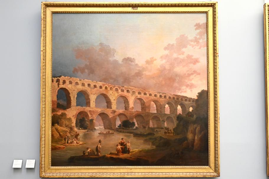Hubert Robert (1759–1803), Der Pont du Gard, Paris, Musée du Louvre, Saal 929, 1787