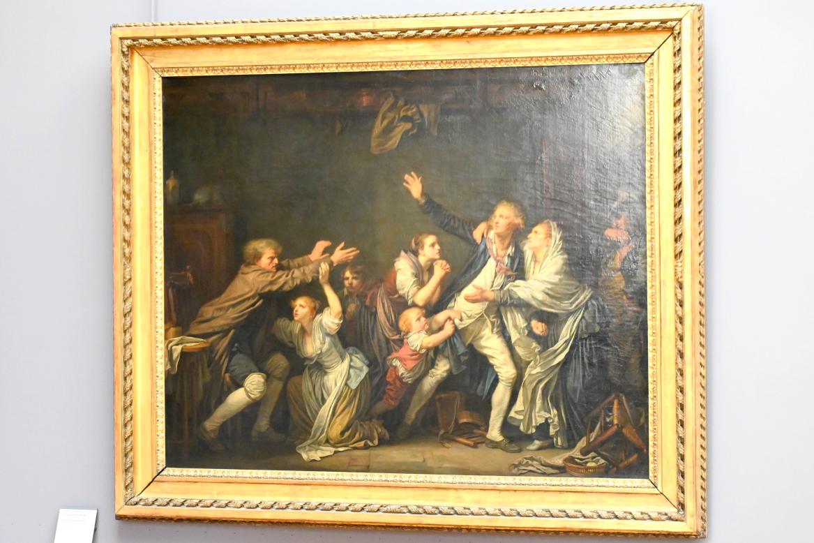 Jean-Baptiste Greuze (1754–1799), Der väterliche Fluch. Der undankbare Sohn., Paris, Musée du Louvre, Saal 932, 1777, Bild 1/2