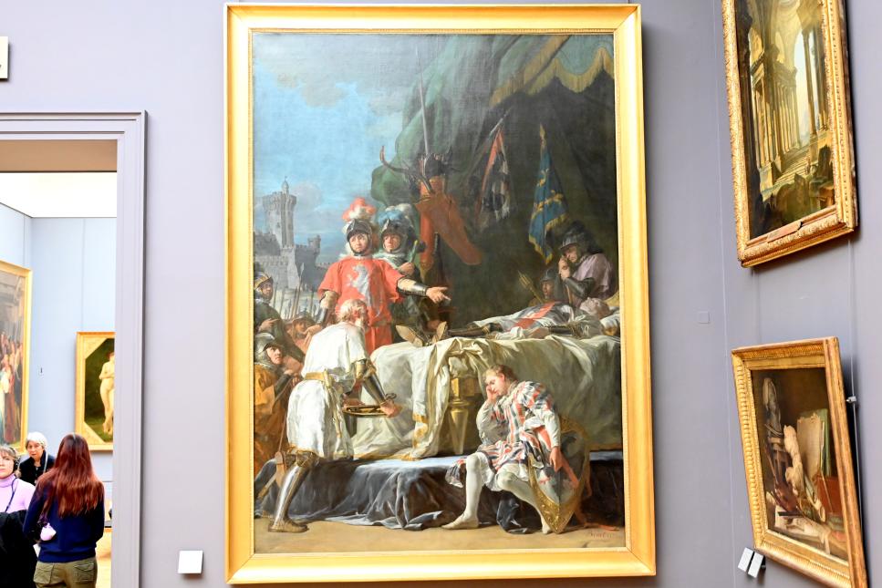 Nicolas-Guy Brenet (1777), Der Tod des Du Guesclin (13. Juli 1380), Paris, Musée du Louvre, Saal 933, 1777, Bild 1/2