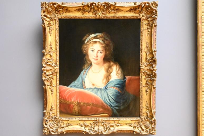 Élisabeth Vigée-Lebrun (1778–1810), Porträt der Gräfin Skavronskaia (1761-1829), Hofdame von Katharina II., Kaiserin von Russland, Paris, Musée du Louvre, Saal 933, 1796, Bild 1/2