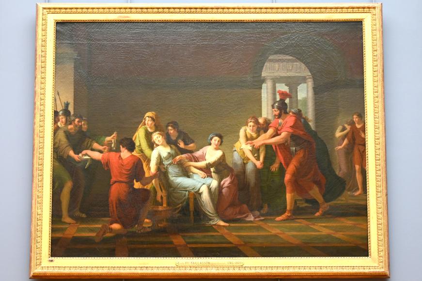 Jean-Joseph Taillasson (1792), Pauline, Frau des Seneca, wird wiederbelebt, Paris, Musée du Louvre, Saal 934, 1792–1793