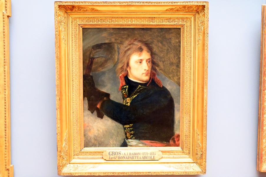 Antoine-Jean Gros (1795–1826), Bonaparte am Pont d'Arcole (15. November 1796), Paris, Musée du Louvre, Saal 935, 1796, Bild 1/2