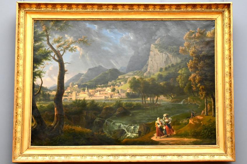 Alexandre-Hyacinthe Dunouy (1786–1821), Imaginäre Landschaft nach Studien in den Alpen und in Italien, Paris, Musée du Louvre, Saal 935, vor 1822, Bild 1/2