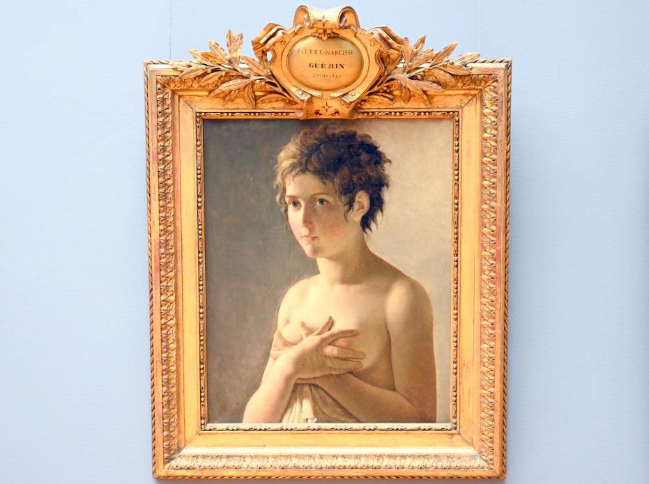 Pierre Narcisse Guérin (1798–1818), Halbporträt eines Mädchens, Paris, Musée du Louvre, Saal 935, um 1800, Bild 1/2