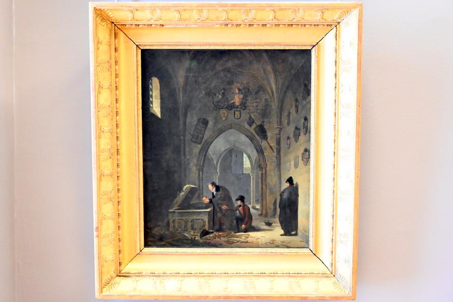 Adolphe Roehn (1809), Der lebendige Denon in Spanien bringt die Überreste von Cid und Chimene in ihre Gräber zurück, Paris, Musée du Louvre, Saal 937, 1809