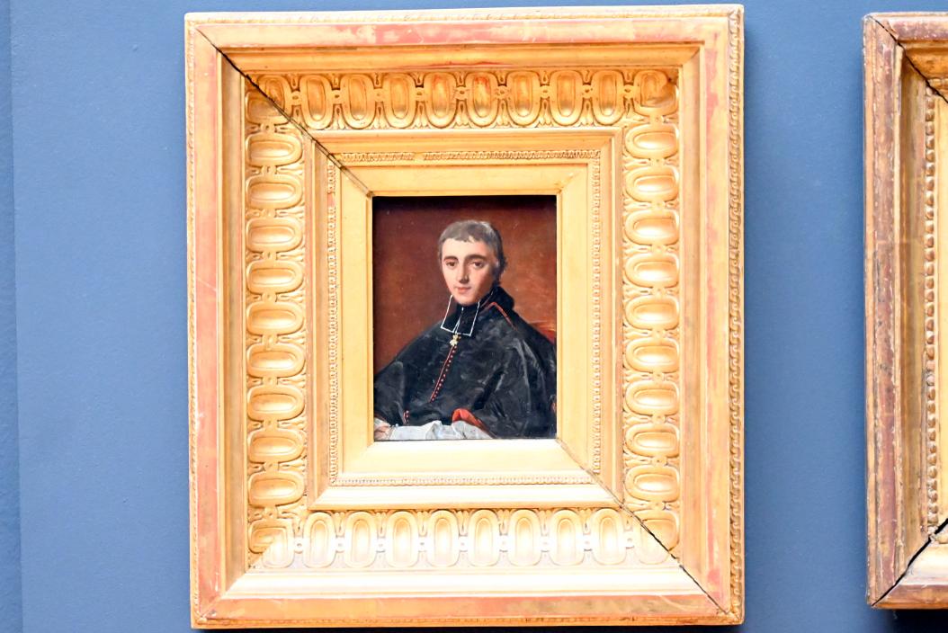 Jean-Auguste-Dominique Ingres (1805–1856), Porträt des Abbé Louis Jacques Maurice de Bonald (1787-1870), Sekretär des französischen Botschafters in Rom, Paris, Musée du Louvre, Saal 940, 1816