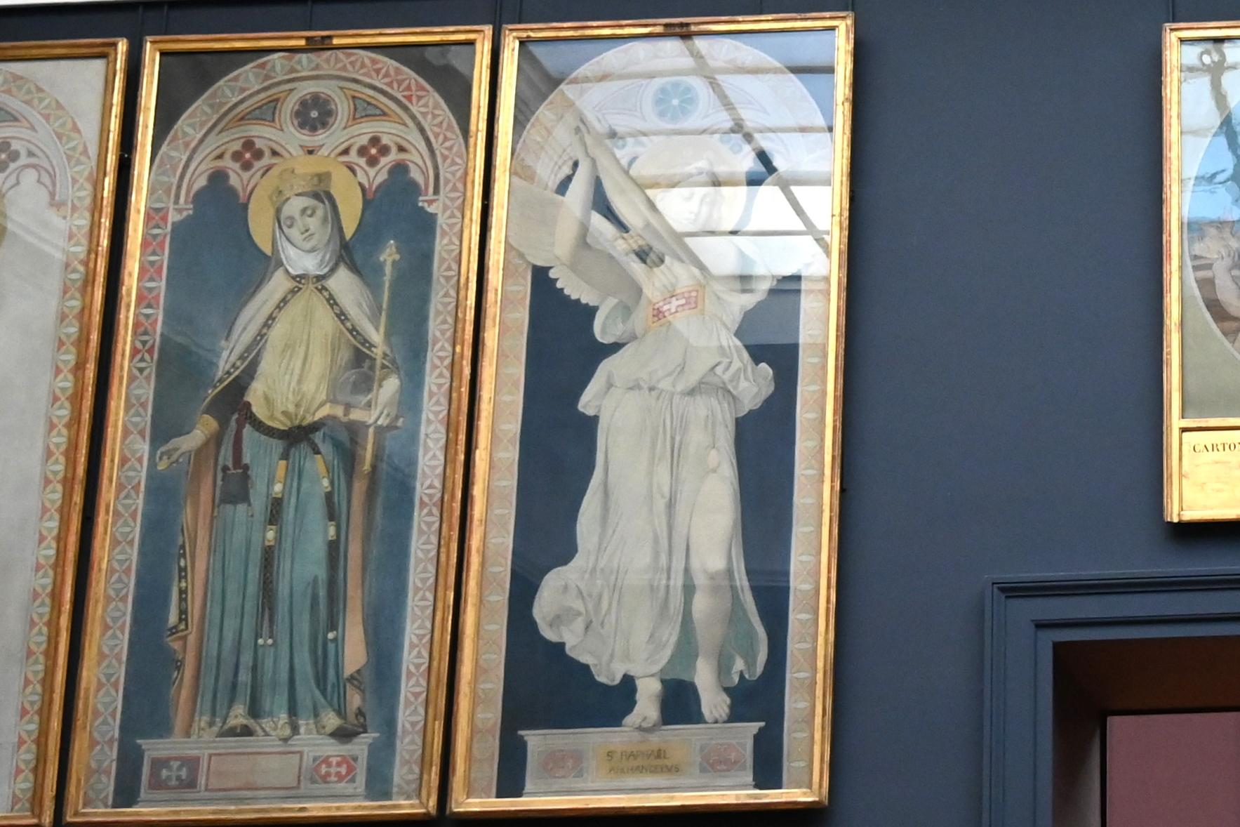 Jean-Auguste-Dominique Ingres (1805–1856), Heiliger Raphael, Erzengel, Neuilly-sur-Seine, Chapelle Saint-Ferdinand, jetzt Paris, Musée du Louvre, Saal 940, 1842, Bild 1/2