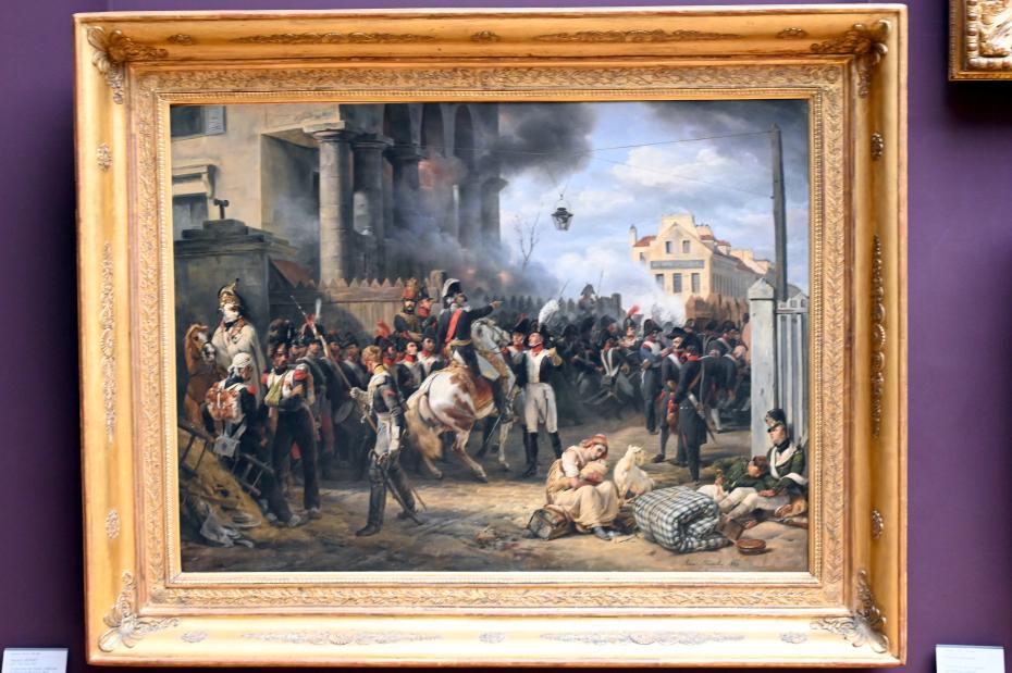 Horace Vernet (1810–1833), Tor von Clichy, Verteidigung von Paris, 30. März 1814, Paris, Musée du Louvre, Saal 941, 1820, Bild 1/2