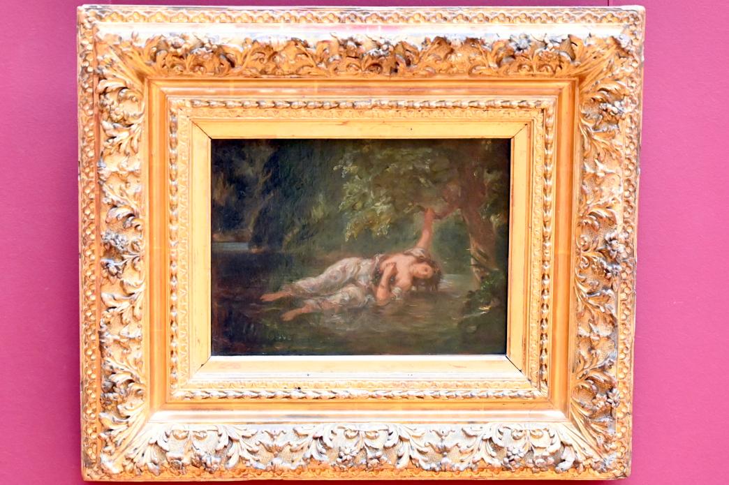 Eugène Delacroix (1820–1862), Tod der Ophelia, Paris, Musée du Louvre, Saal 942, um 1853, Bild 1/2