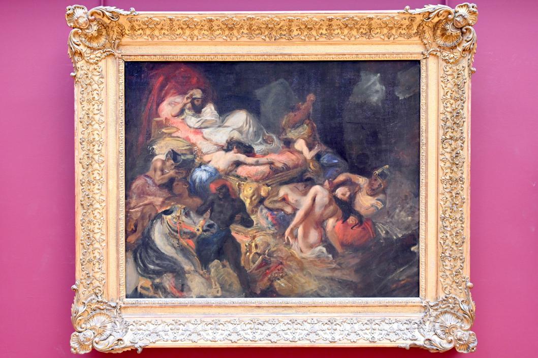 Eugène Delacroix (1820–1862), Tod des Sardanapalus, Paris, Musée du Louvre, Saal 942, 1826–1827, Bild 1/2