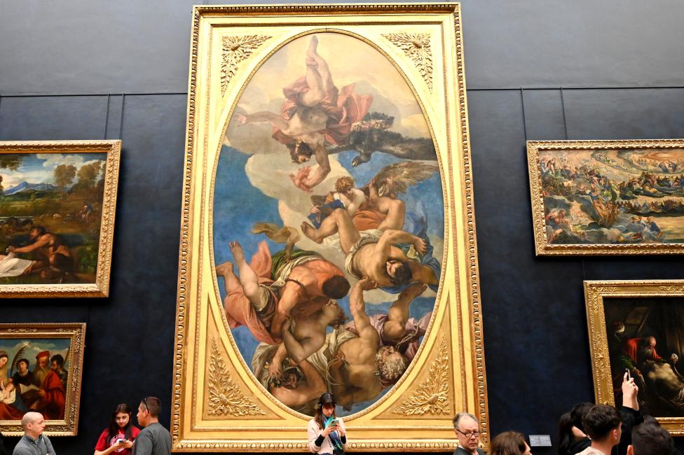 Paolo Caliari (Veronese) (1547–1587), Jupiter, König der römischen Götter, vertreibt die Laster, Paris, Musée du Louvre, Saal 711, 1553–1556, Bild 1/2