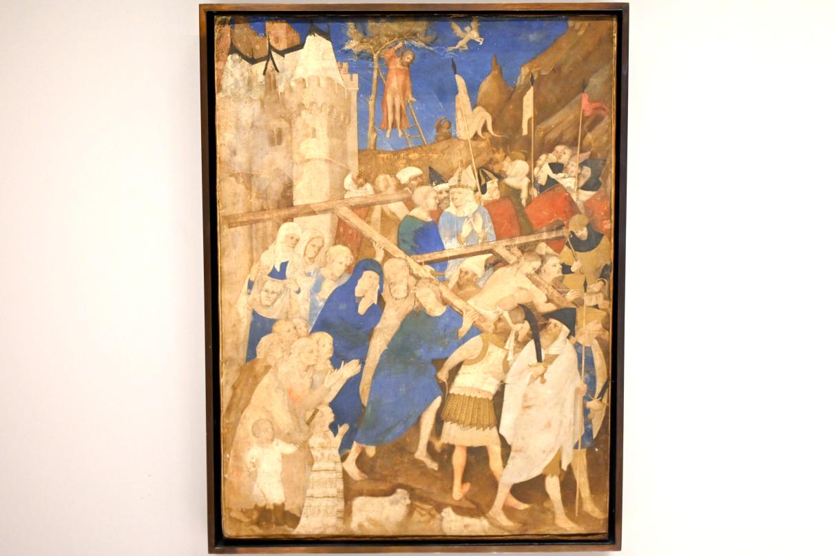 Jacquemart de Hesdin (1408), Kreuztragung Christi, Paris, Musée du Louvre, Saal 835, vor 1409, Bild 1/2