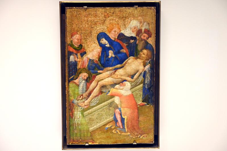 Henri Bellechose (Werkstatt) (1415), Grablegung Christi, Paris, Musée du Louvre, Saal 835, um 1410–1420, Bild 1/2