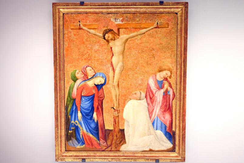 Jean de Beaumetz (1392), Die Kreuzigung mit einem Kartäusermönch, Dijon, Chartreuse de Champmol, jetzt Paris, Musée du Louvre, Saal 834, um 1388–1396