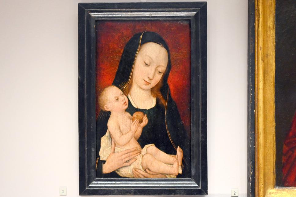 Meister der Fürstenbildnisse (1500), Jungfrau und Kind mit einem Apfel, Paris, Musée du Louvre, Saal 818, um 1500, Bild 1/3