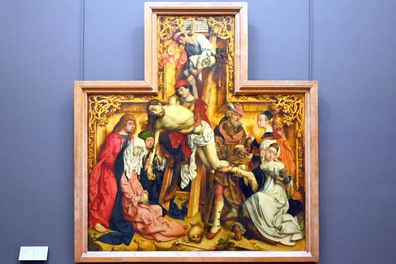 Meister des Bartholomäusaltars (1477–1507), Kreuzabnahme, Paris, Kirche von Val-de-Grâce, jetzt Paris, Musée du Louvre, Saal 819, um 1480–1510, Bild 1/2