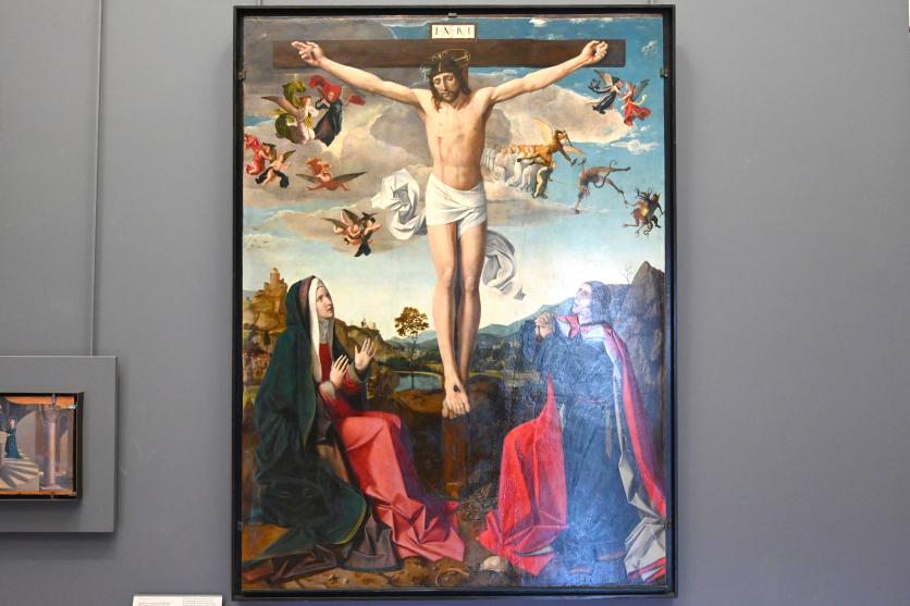 Josse Lieferinxe (1502–1505), Kreuzigung, Paris, Musée du Louvre, Saal 832, um 1500–1505, Bild 1/2
