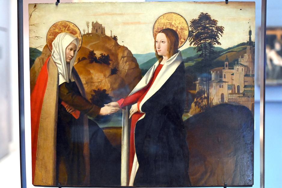 Josse Lieferinxe (1502–1505), Mariä Heimsuchung, Paris, Musée du Louvre, Saal 832, um 1497–1508