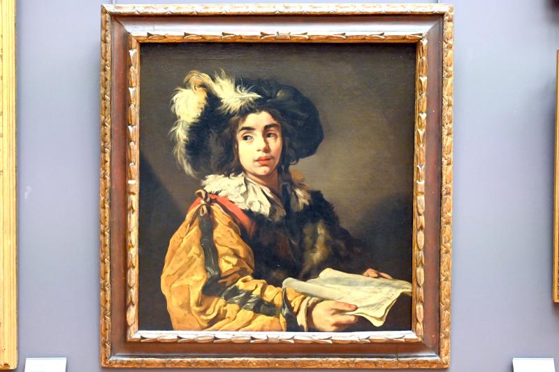 Claude Vignon (1617–1624), Der junge Sänger, Paris, Musée du Louvre, Saal 829, um 1622–1623, Bild 1/2
