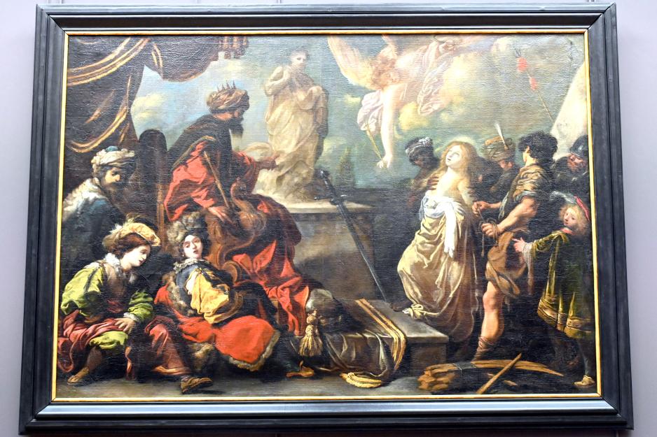 Claude Vignon (1617–1624), Die heilige Katharina weigert sich, Götzen zu opfern, Paris, Musée du Louvre, Saal 829, um 1623–1624