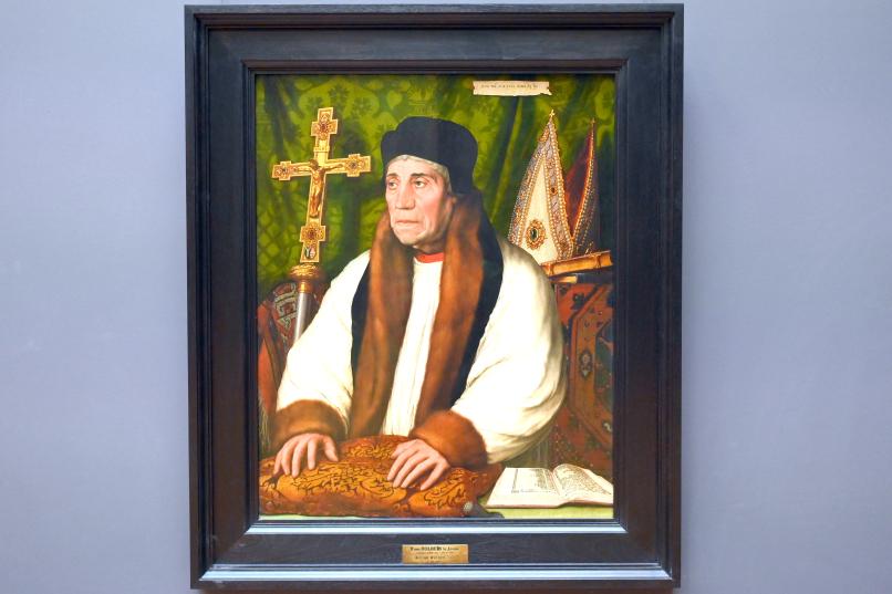 Hans Holbein der Jüngere (1517–1543), Porträt des William Warham (1450-1532), Erzbischof von Canterbury 1503 bis 1532, Paris, Musée du Louvre, Saal 809, 1527