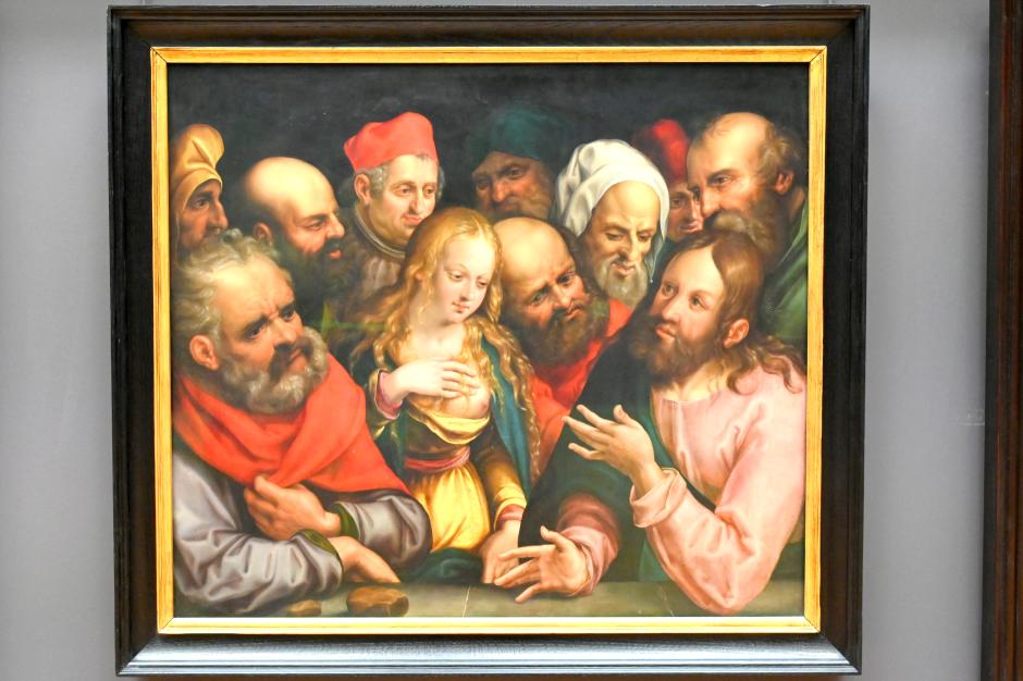 Jobst Harrich (1613–1617), Christus und die Ehebrecherin, Paris, Musée du Louvre, Saal 806, 1617, Bild 1/2