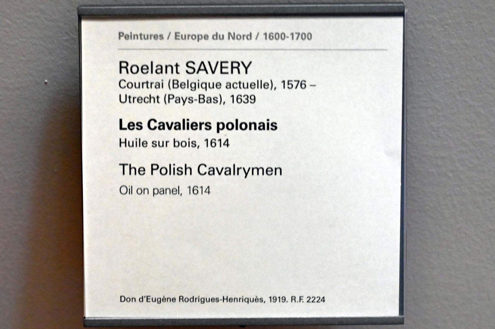 Roelant Savery (1602–1634), Die polnischen Kavalleristen, Paris, Musée du Louvre, Saal 808, 1614, Bild 2/2