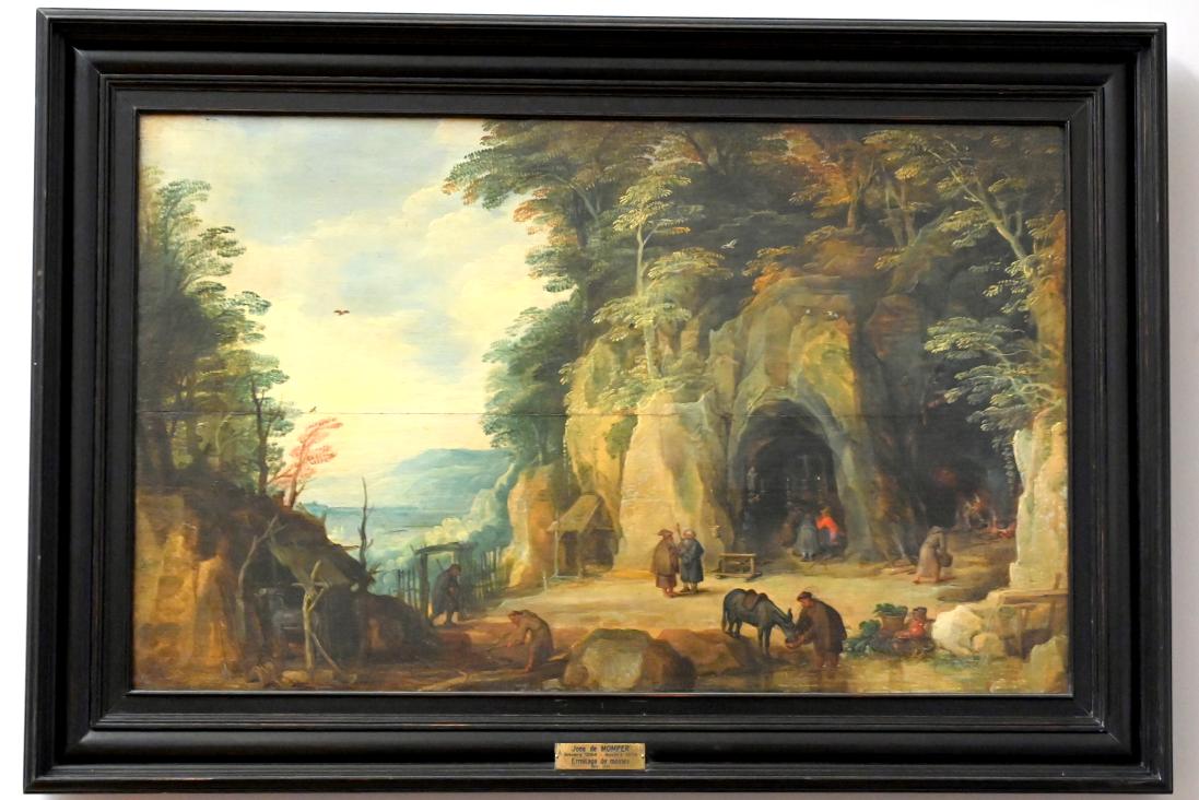 Joos de Momper (1595–1625), Einsiedelei von Mönchen in einer Höhle, Paris, Musée du Louvre, Saal 807, um 1600–1610, Bild 1/2