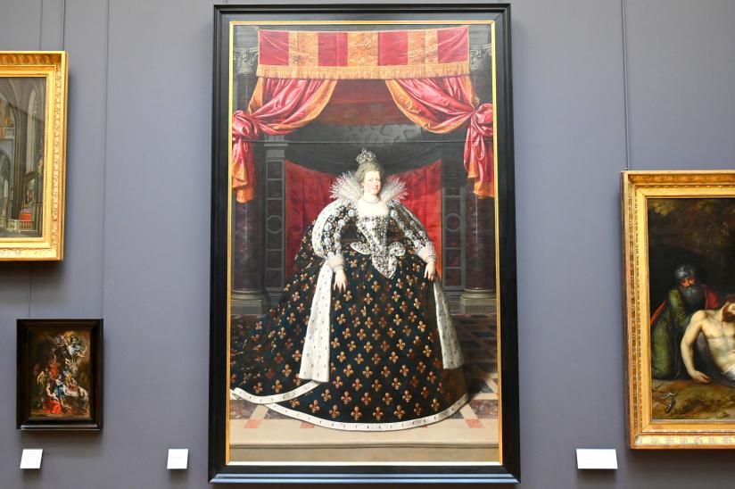 Frans Pourbus der Jüngere (1591–1618), Porträt der Maria de’ Medici (1575-1642), Königin von Frankreich (1600-1610), Paris, Musée du Louvre, Saal 803, um 1609–1616