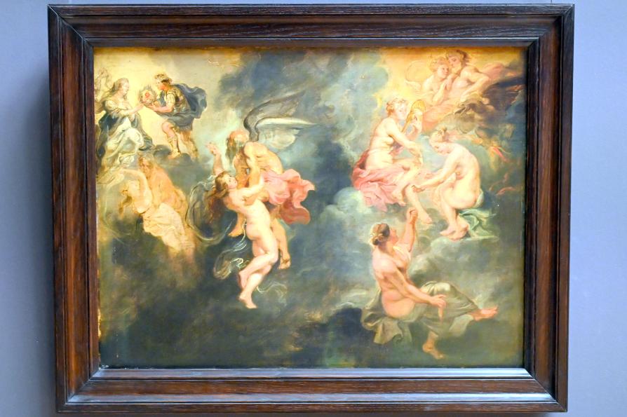 Peter Paul Rubens (1598–1650), Die drei Parzen spinnen die Schicksalsfäden und der Triumph der Wahrheit, Paris, Musée du Louvre, Saal 803, um 1622