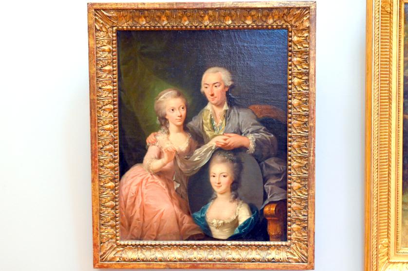 Johann Ernst Heinsius (Undatiert), Porträt eines Paares, bei der die Frau ein gemaltes Porträt enthüllt, Paris, Musée du Louvre, Saal 805, Undatiert, Bild 1/2