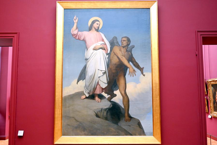 Ary Scheffer (1824–1855), Die Versuchung Christi, Paris, Musée du Louvre, Saal 943, 1849–1854, Bild 1/2