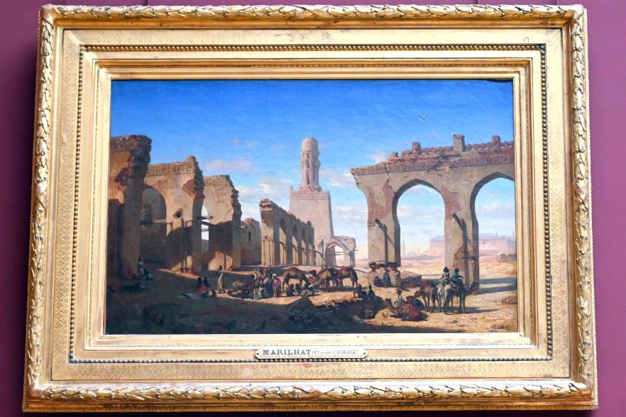 Prosper Marilhat (1840), Ruinen der al-Hakim-Moschee in Kairo, Paris, Musée du Louvre, Saal 943, um 1840, Bild 1/2