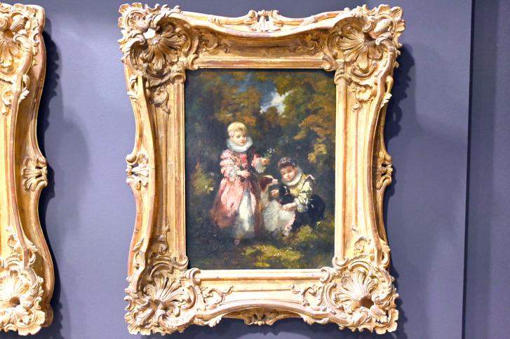 Narcisso Virgilio Díaz de la Peña (1840–1871), Kinder und Hunde, Paris, Musée du Louvre, Saal 945, um 1840