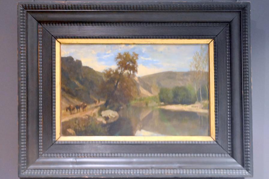 Charles-François Daubigny (1847–1876), Die Ufer des Flusses Cousin bei Avallon in Burgund, Paris, Musée du Louvre, Saal 945, 1847, Bild 1/2