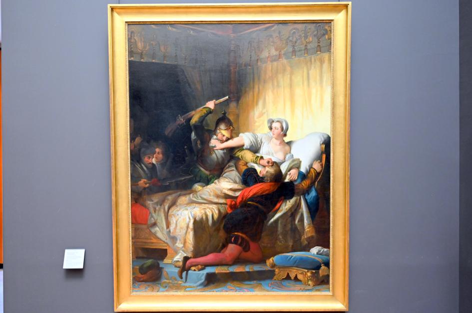 Alexandre-Évariste Fragonard (1830–1836), Das Massaker der Bartholomäusnacht in den Gemächern der Königin von Navarra, Paris, Musée du Louvre, Saal 946, 1836, Bild 1/2