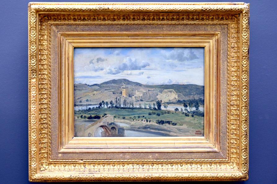 Jean-Baptiste Camille Corot (1823–1874), Der Tour Philippe le Bel in Villeneuve-les-Avignon, Paris, Musée du Louvre, Saal 949, 1843, Bild 1/2