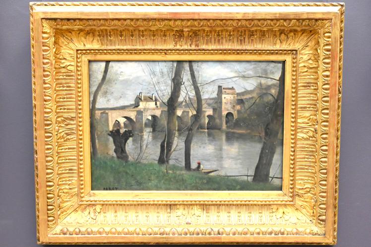 Jean-Baptiste Camille Corot (1823–1874), Die Brücke von Mantes bei Paris, Paris, Musée du Louvre, Saal 949, um 1868–1870
