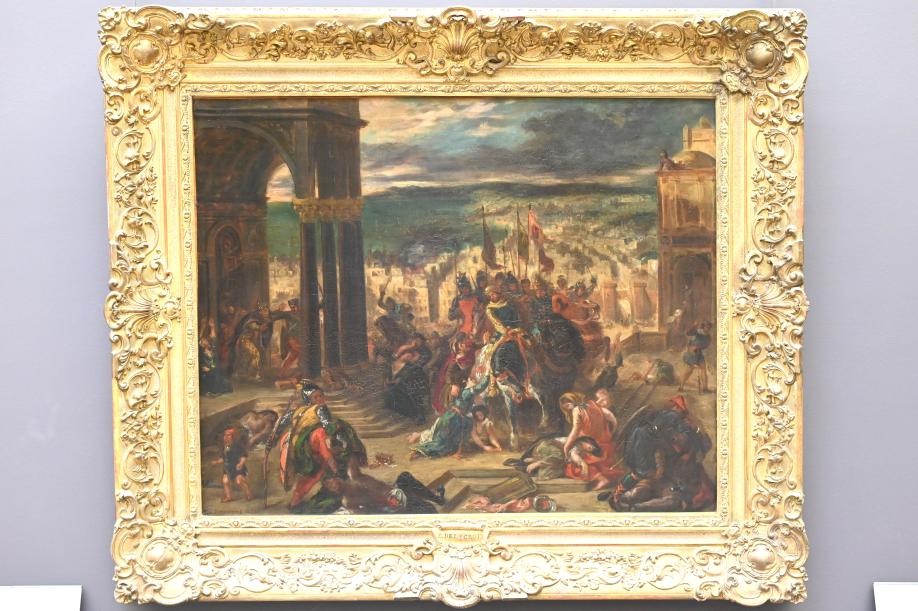 Eugène Delacroix (1820–1862), Eroberung Konstantinopels durch die Kreuzfahrer im Jahr 1204, Paris, Musée du Louvre, Saal 950, 1852, Bild 1/2