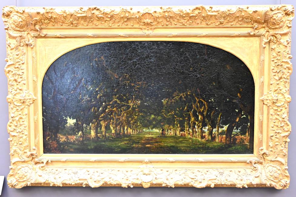 Théodore Rousseau (1827–1862), Die Kastanienbaum-Allee beim Schloss von Souliers in Poitou, Paris, Musée du Louvre, Saal 951, 1837–1842, Bild 1/2