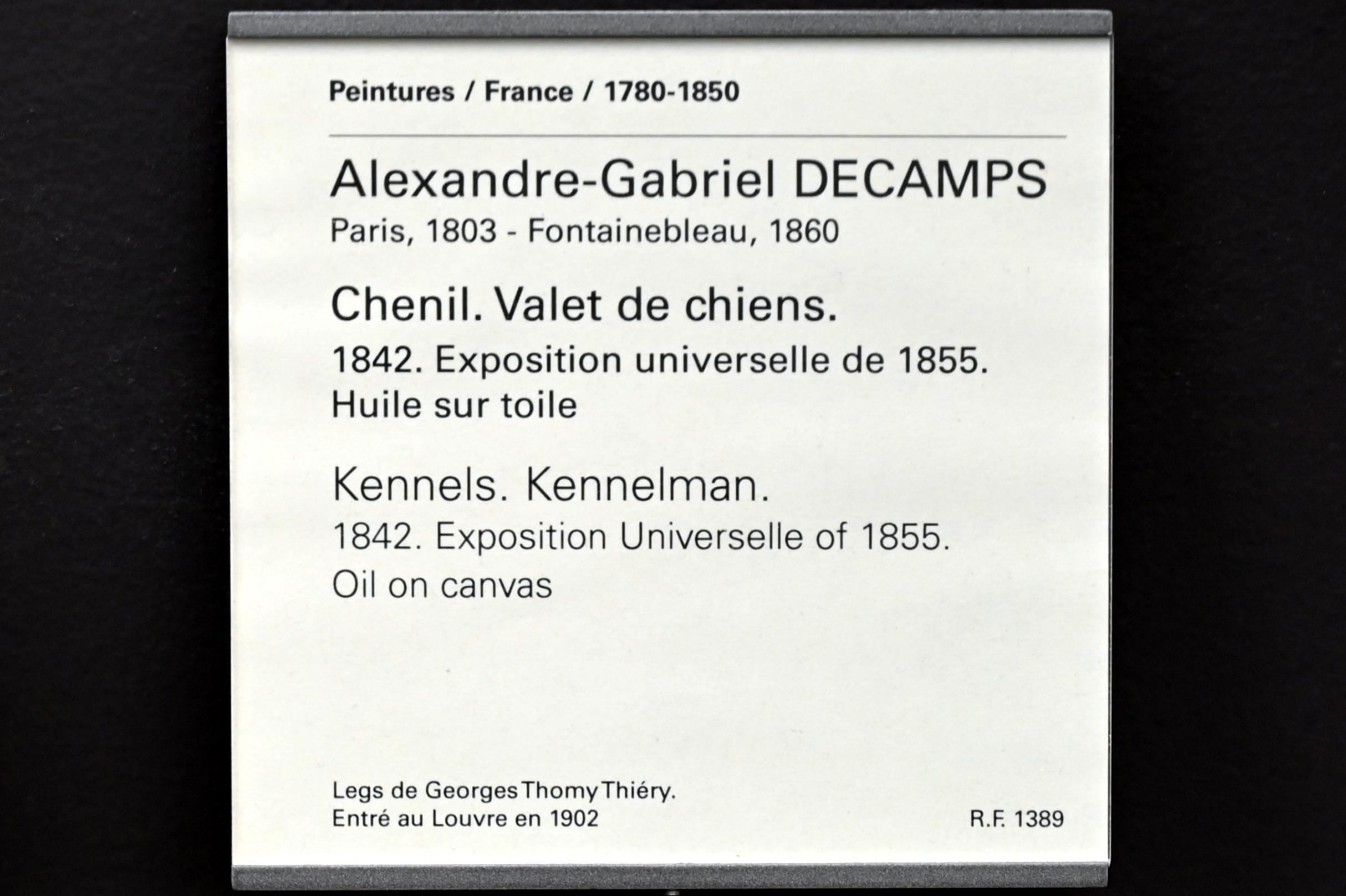Alexandre-Gabriel Decamps (1830–1854), Hundezwinger und Hundehalter, Paris, Musée du Louvre, Saal 951, 1842, Bild 2/2