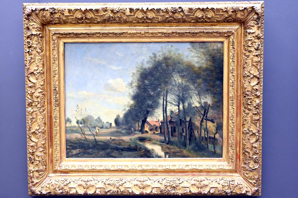 Jean-Baptiste Camille Corot (1823–1874), Die Straße nach Sin-le-Noble bei Douai in Nordfrankreich, Paris, Musée du Louvre, Saal 952, 1873, Bild 1/2