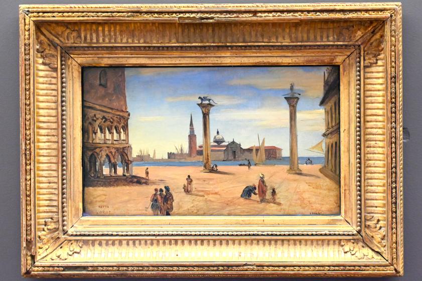 Jean-Baptiste Camille Corot (1823–1874), Die Piazzetta in Venedig, Paris, Musée du Louvre, Saal 948, 1828–1834, Bild 1/2