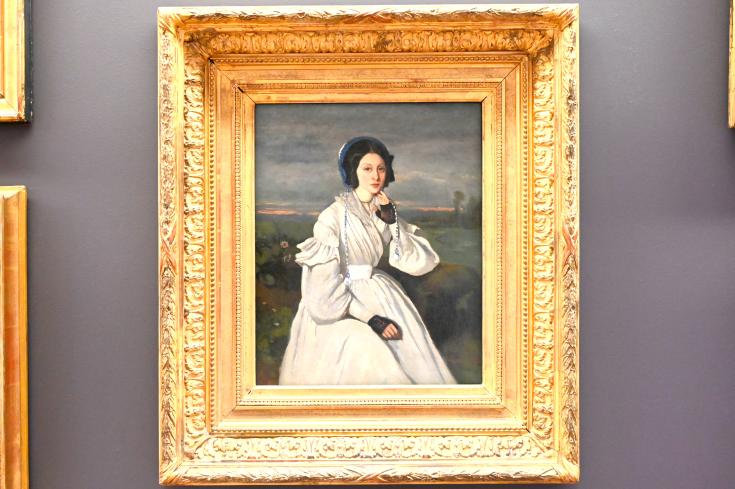 Jean-Baptiste Camille Corot (1823–1874), Porträt der Claire Sennegon, Nichte des Künstlers, Paris, Musée du Louvre, Saal 948, 1837, Bild 1/2
