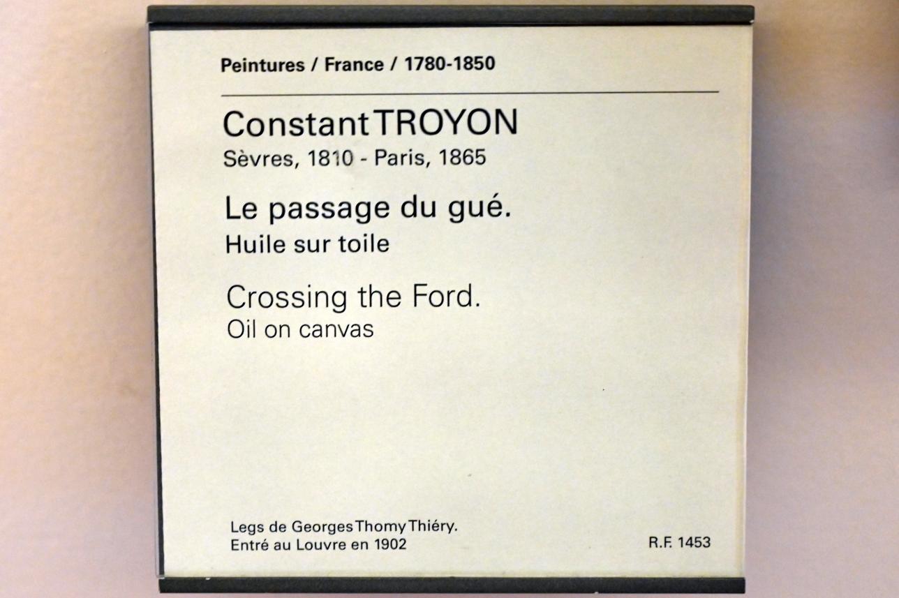 Constant Troyon (1845–1858), Furtüberquerung, Paris, Musée du Louvre, Saal 948, Undatiert, Bild 2/2