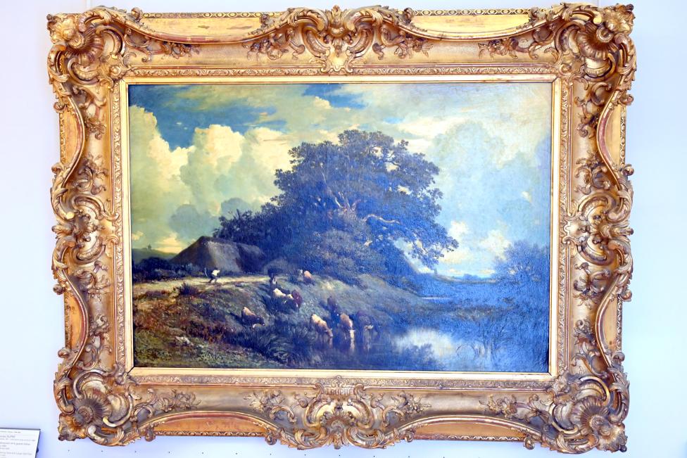 Jules Dupré (1836–1865), Die Wasserstelle und die große Eiche, Paris, Musée du Louvre, Saal 948, um 1850, Bild 1/2