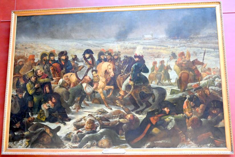 Antoine-Jean Gros (1795–1826), Napoleon auf dem Schlachtfeld von Eylau am 9. Februar 1807, Paris, Musée du Louvre, Saal 700, vor 1808, Bild 1/2