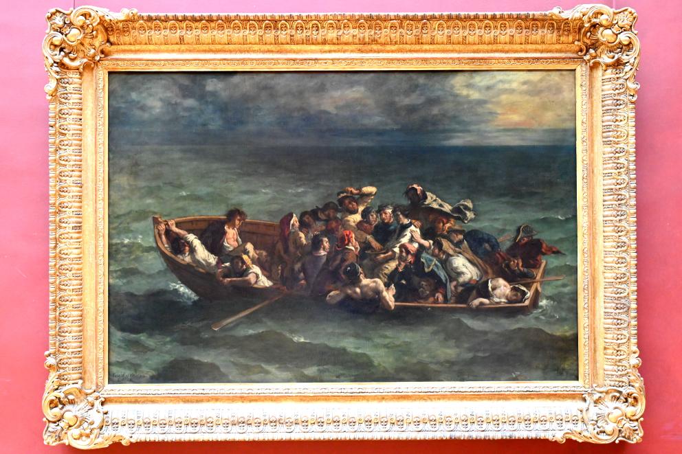 Eugène Delacroix (1820–1862), Der Schiffbruch des Don Juan, Paris, Musée du Louvre, Saal 700, 1840, Bild 1/2