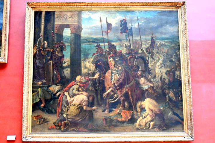 Eugène Delacroix (1820–1862), Die Eroberung Konstantinopels durch die Kreuzfahrer am 12. April 1204 (Der Einzug der Kreuzfahrer in Konstantinopel), Paris, Musée du Louvre, Saal 700, 1840