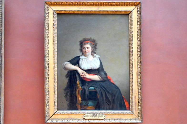 Jacques-Louis David (1782–1824), Porträt der Jeanne-Robertine Tourteau-Torterel d'Orvilliers, geb. Rilliet (1772-1862), Paris, Musée du Louvre, Saal 702, 1790, Bild 1/2